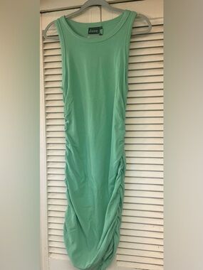 Signature Ribbed Ruched Tank Dress NWT LIMITED EDITION MINT GREEN